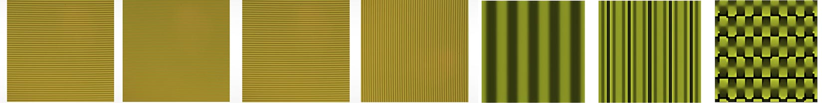 1×4、2×2級聯(lián)光柵分束器中一級、二級光柵在線偏振光下形貌